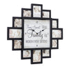Black "Worth Every Second" Picture Frame Wall Collage Clock